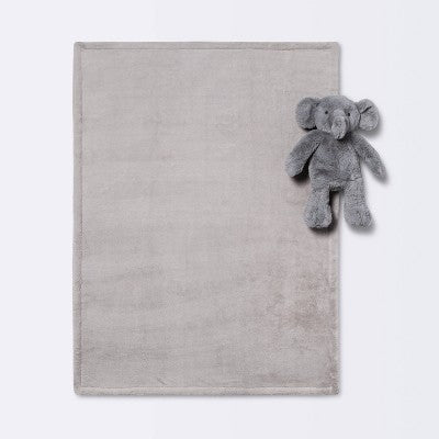Plush Blanket With Soft Toy - Cloud Island™ Gray Elephant