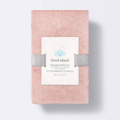 Velvet Polyester Spandex Changing Pad Cover - Pink - Cloud Island™