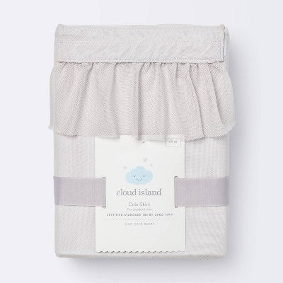 Crib Skirt Tulle - Cloud Island™ Gray