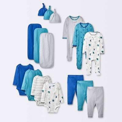 Baby Boys' 16pk Layette Gifting Bundle - Cloud Island™ Blue