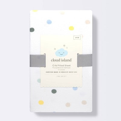 Polyester Rayon Jersey Fitted Crib Sheet - Cloud Island™ Multi Dot