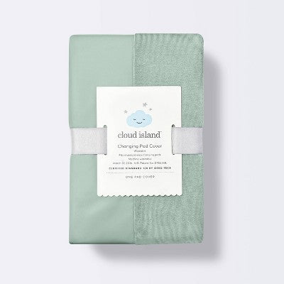 Wipeable Changing Pad Cover - Solid Sage Green - Cloud Island™