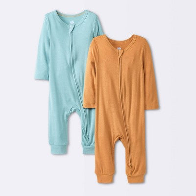 Baby Boys' 2pk Premium Romper - Cloud Island™ Green