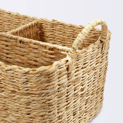Woven Diaper Caddy With Dividers - Cloud Island™ Natural Woven