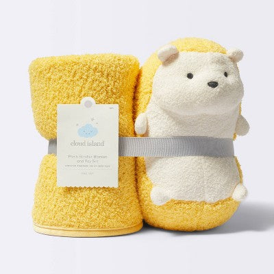 Plush Blanket With Soft Toy - Hedgehog - Cloud Island™