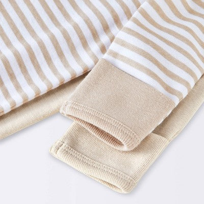 Baby 2pk Cotton Gown - Cloud Island™ Khaki Preemie