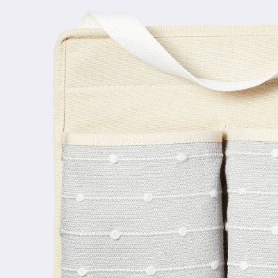 Wall Hanging Storage With Slub Stitching - Gray - Cloud Island™