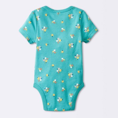 Baby Girls' 4pk Short Sleeve Bodysuit - Cloud Island™ Floral