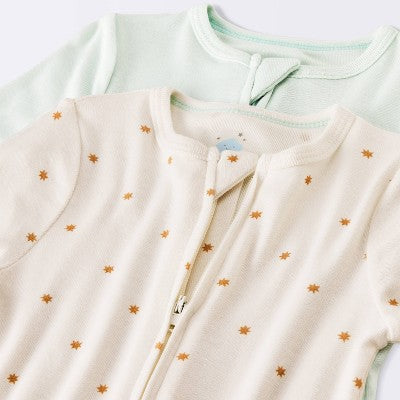  Baby 2pk Stars Soft Blend Sleep N' Play - Cloud Island™ Green