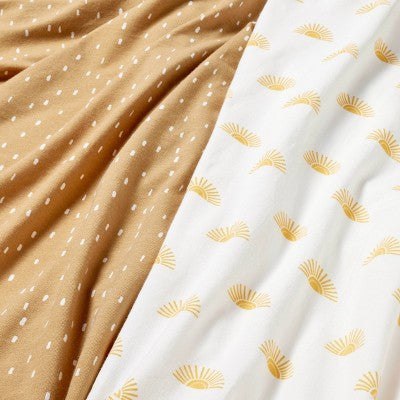  Fitted Jersey Crib Sheet - Sun Dashes - 2pk - Cloud Island™