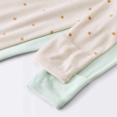  Baby 2pk Stars Soft Blend Sleep N' Play - Cloud Island™ Green