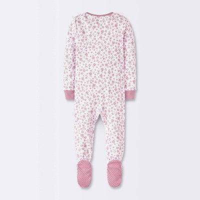  Baby Girls' 3pk Floral Tight Fit Sleep N' Play - Cloud Island™ Peach