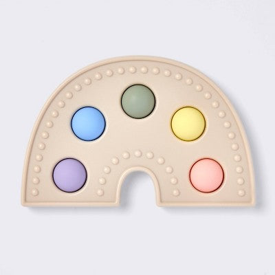  Silicone Pop-it Baby Toy - Rainbow - Cloud Island™