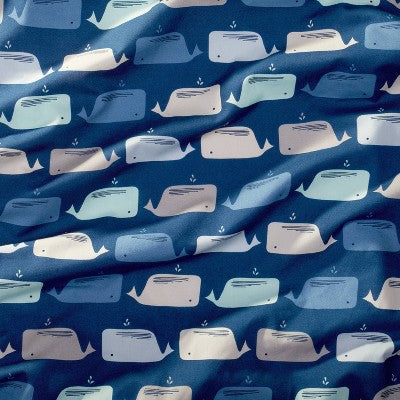  Fitted Crib Sheet Whales - Cloud Island™ Navy
