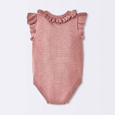  Baby Girls' Tank Sweater Romper - Cloud Island™ Purple