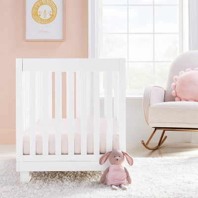  Polyester Rayon Jersey Fitted Crib Sheet - Cloud Island™ Light Pink