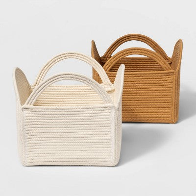  Coiled Rope Square Storage Arch Bin - Cloud Island™ Cream M
