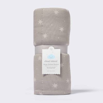  Rayon From Bamboo Jersey Quilted Blanket - Stars - Gray - Cloud Island™