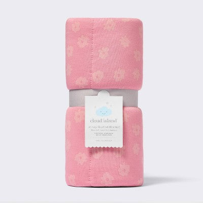  Rayon From Bamboo Jersey Quilted Blanket - Ditsy Floral - Pink - Cloud Island™
