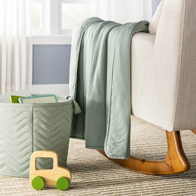  Rayon From Bamboo Quilted Baby Blanket - Green - Cloud Island™