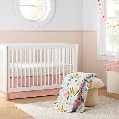  Crib Bedding Set - Painterly Floral - 4pc - Cloud Island™