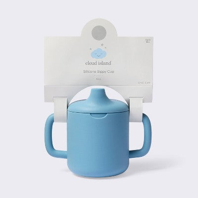  8oz Silicone Sippy Cup - Blue - Cloud Island™