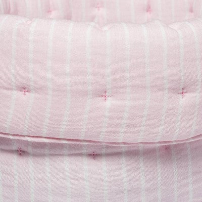  Quilted Gauze Medium Round Storage Bin - Cloud Island™ Pink Stripe