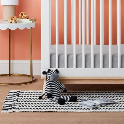  Fitted Crib Sheet Solid - Cloud Island™ Dark Gray