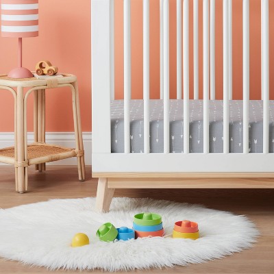  Fitted Crib Sheet Arrows - Cloud Island™ Gray