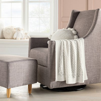  Seed Stitch Pointelle Baby Blanket - Cream - Cloud Island™