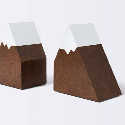  Mountain Peak Bookends - Cloud Island™ Brown