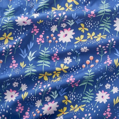  Fitted Crib Sheet Wildflower Dark - Cloud Island™ Navy Floral