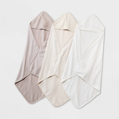  Baby 3pk Muslin Hooded Towel - Cloud Island™