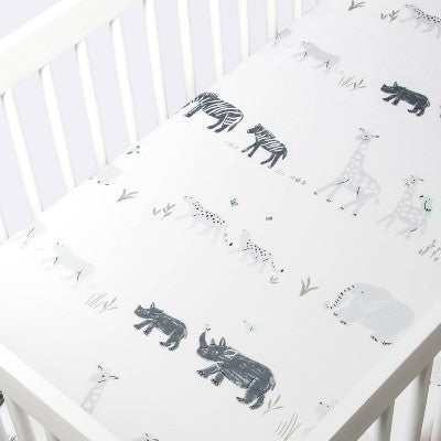  Fitted Crib Sheet - Cloud Island™ Two By Two Animals
