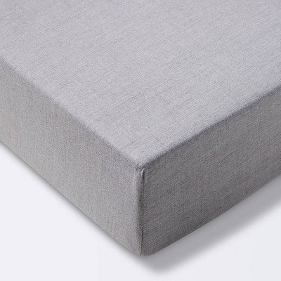  Fitted Crib Sheet Solid - Cloud Island™ Dark Gray