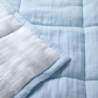  Muslin Quilt Baby And Toddler Blanket - Blue - Cloud Island™