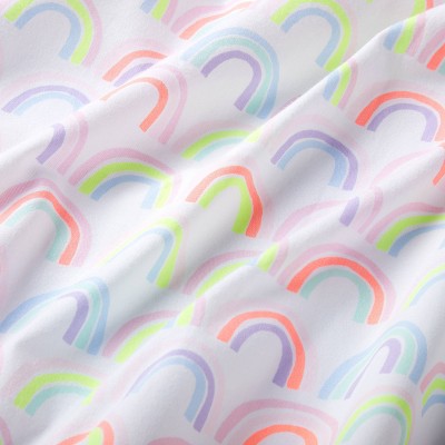  Fitted Crib Sheet Rainbows - Cloud Island™ - White