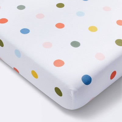  Cotton Fitted Crib Sheet - Multidot - Cloud Island™