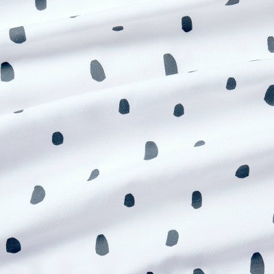  Dash Marks Crib Fitted Sheet - Cloud Island™ White/Gray
