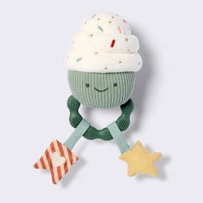  Handheld Plush Rattle Baby Toy - Cupcake - Cloud Island™