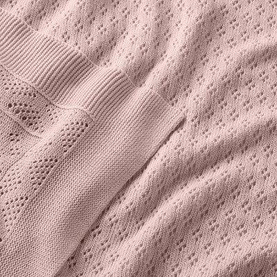  Seed Stitch Pointelle Baby Blanket - Dark Pink - Cloud Island™