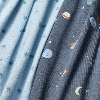  Fitted Jersey Crib Sheet - Space - 2pk - Cloud Island™