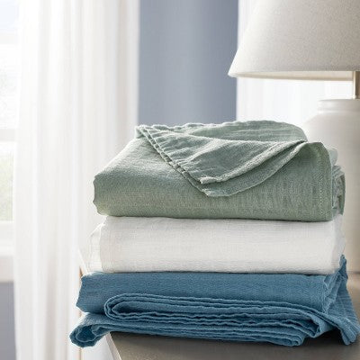  Muslin Swaddle Baby Blanket - Blue Neutrals - 3pk - Cloud Island™