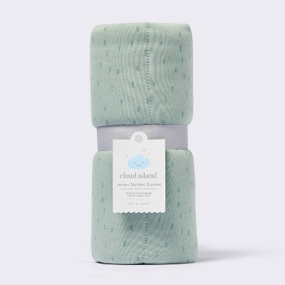  Rayon From Bamboo Jersey Quilted Blanket - Dashes - Green - Cloud Island™