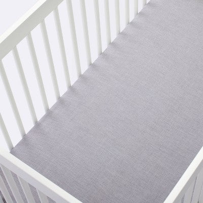  Fitted Crib Sheet Solid - Cloud Island™ Dark Gray