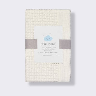  Muslin Waffle Changing Pad Cover - Cream - Cloud Island™