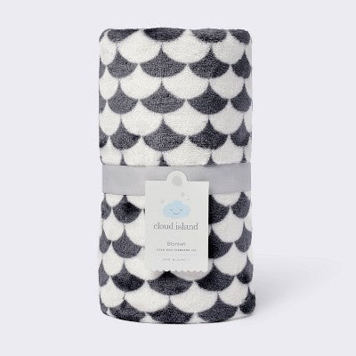  Black And White Scallop Halloween Baby Blanket - Cloud Island™