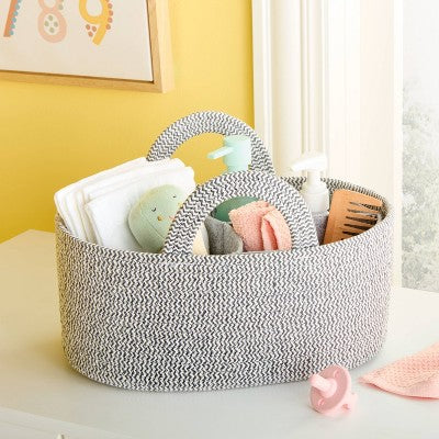  Coiled Rope Diaper Caddy With Dividers - Cloud Island™