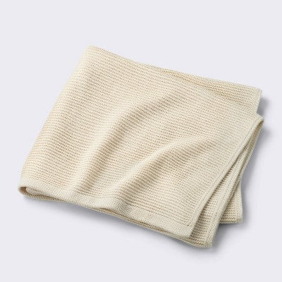  Knit Baby Blanket - Cream - Cloud Island™