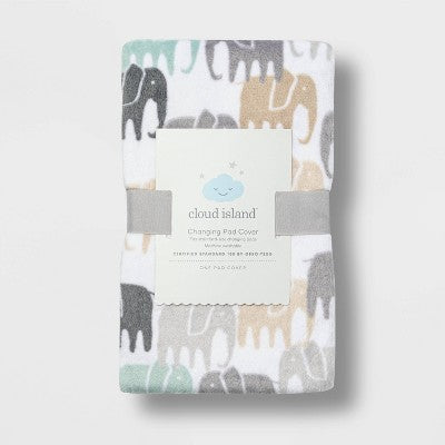 Changing Pad Cover Elephants - Cloud Island™ Gray